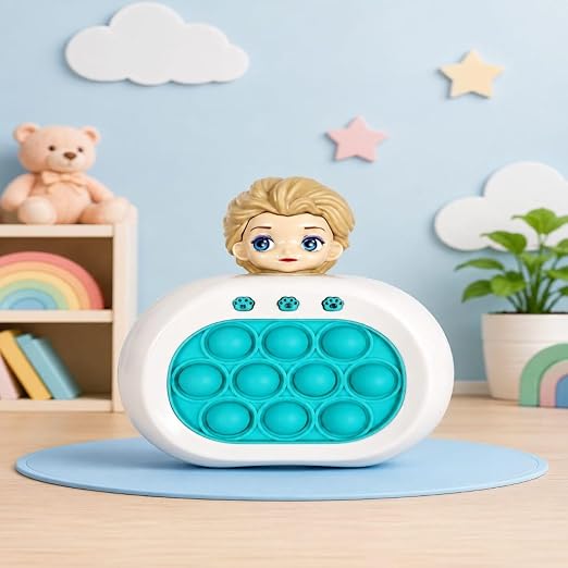 Fast Push Pop Interactive Game for Kids & Adults | Light Up Bubble Fidget Toy with Music & LED Lights | Quick Push Game |Sensory Stress Relief Toy |Toy for Boys & Girls Random Colour & Design