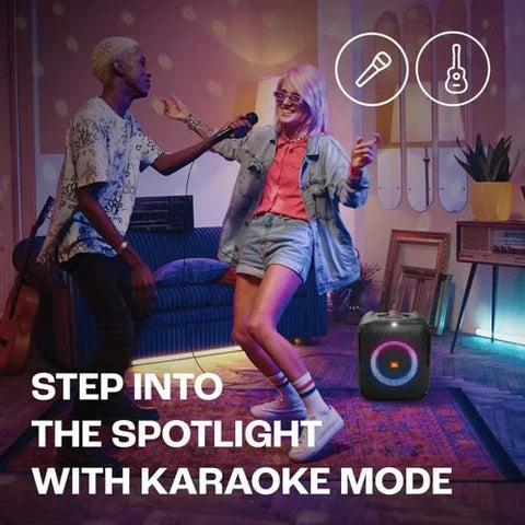 JBL PartyBox Encore Essential Bluetooth Party Speaker with JBL Pro Sound, IPX4 Splash proof, 100 Watt RMS Microphone Input High.⭐⭐⭐⭐⭐ (4.9/5)