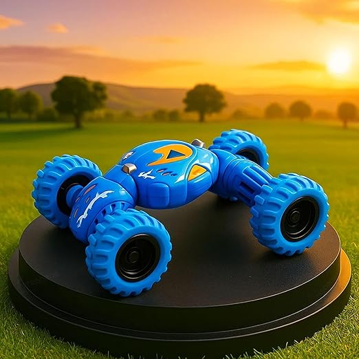 Pull Back Friction Powered Monster Car Truck Telescopic DTX Toy Car for Kids Non Electric Gift for 2 3 4 5 6 Year Boys Girls Push and GO 4 Wheel Off-Road Vehicles Racing Stunt Car