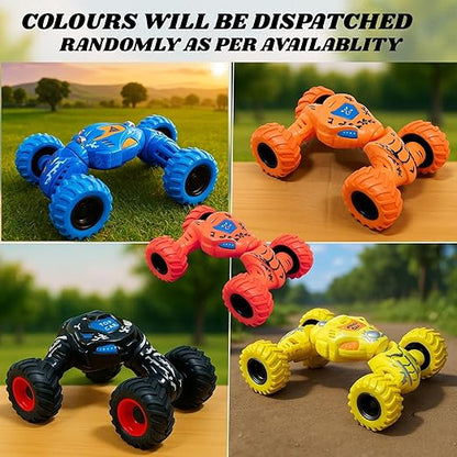 Pull Back Friction Powered Monster Car Truck Telescopic DTX Toy Car for Kids Non Electric Gift for 2 3 4 5 6 Year Boys Girls Push and GO 4 Wheel Off-Road Vehicles Racing Stunt Car
