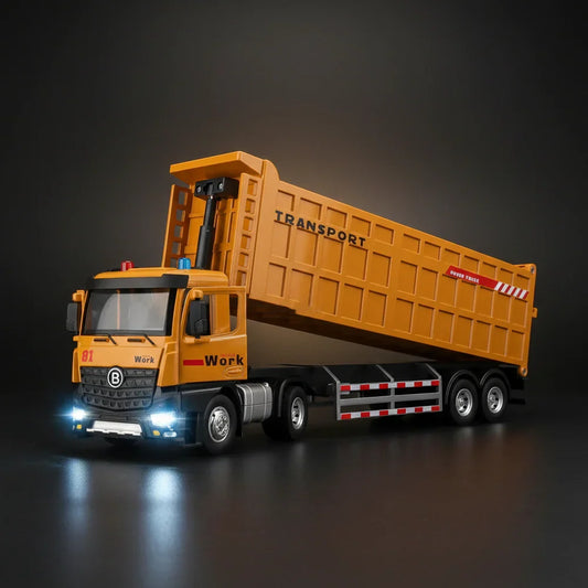 Diecast Large Dump Trailer Truck