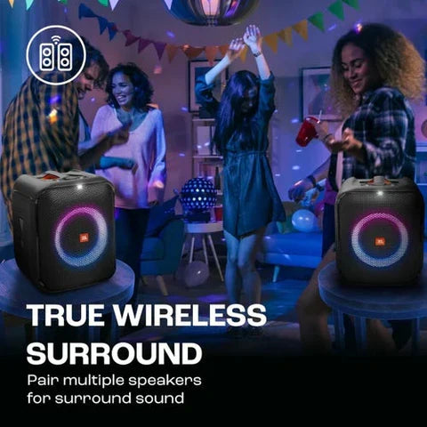 JBL PartyBox Encore Essential Bluetooth Party Speaker with JBL Pro Sound, IPX4 Splash proof, 100 Watt RMS Microphone Input High.⭐⭐⭐⭐⭐ (4.9/5)