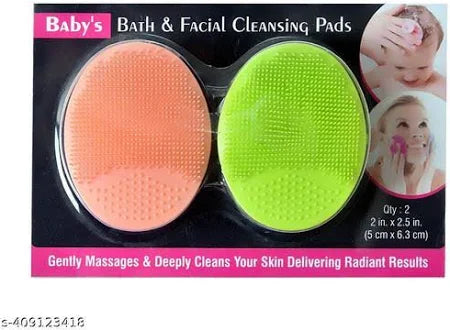 2 Pack Face Scrubber,Soft Silicone Facial Cleansing Brush Face Exfoliator Blackhead Acne Pore Pad Cradle Cap Face Wash Brush for Deep Cleaning Skin Care in multi colors